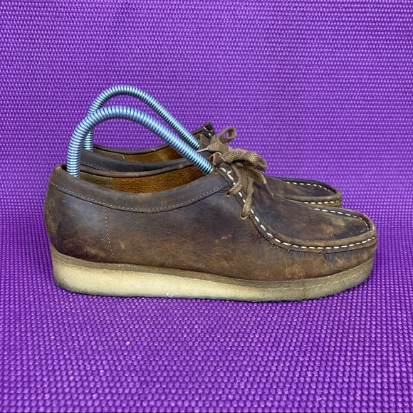 Clarks Shoes - Clarks Originals Leather Wallabees Shoes Womens 8 Brown